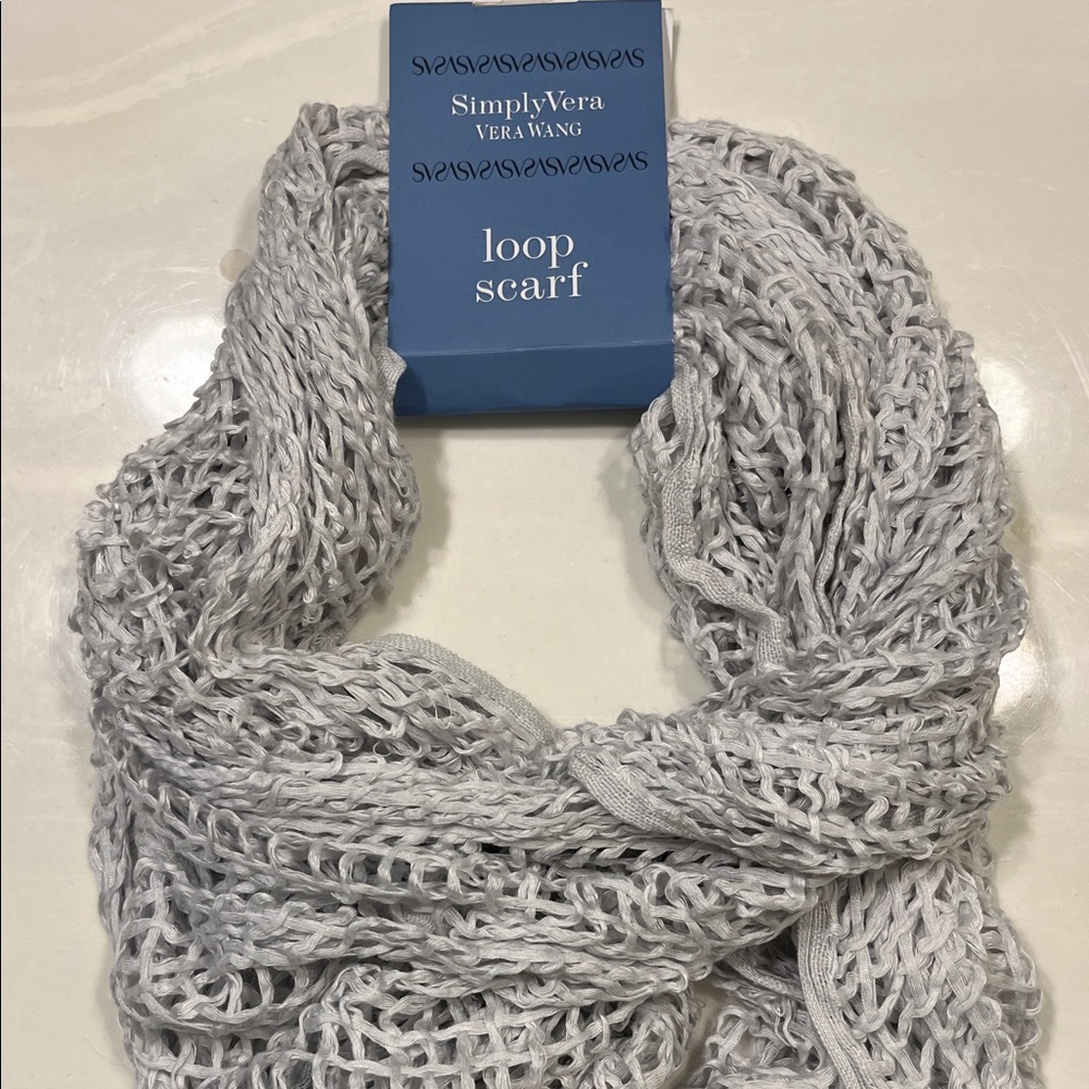 Simply Vera Vera Wang Silver Textured Loop Scarf